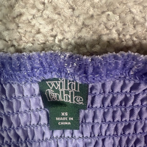 Women’s Like new! periwinkle Wild Fable Crushed Velvet Corset Crop Top – XS - Picture 4 of 4